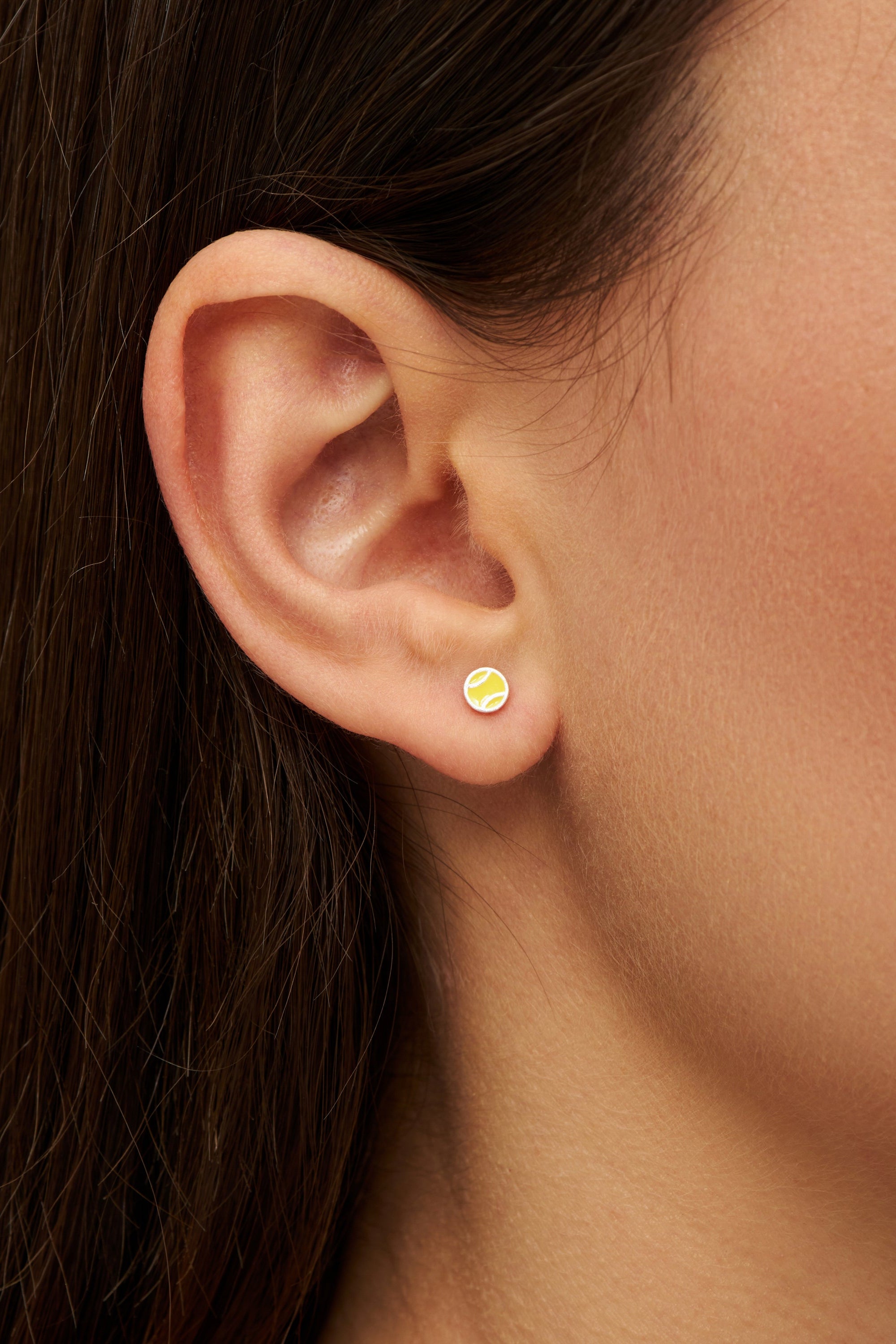 Tennis ørestik - sølvbelagt